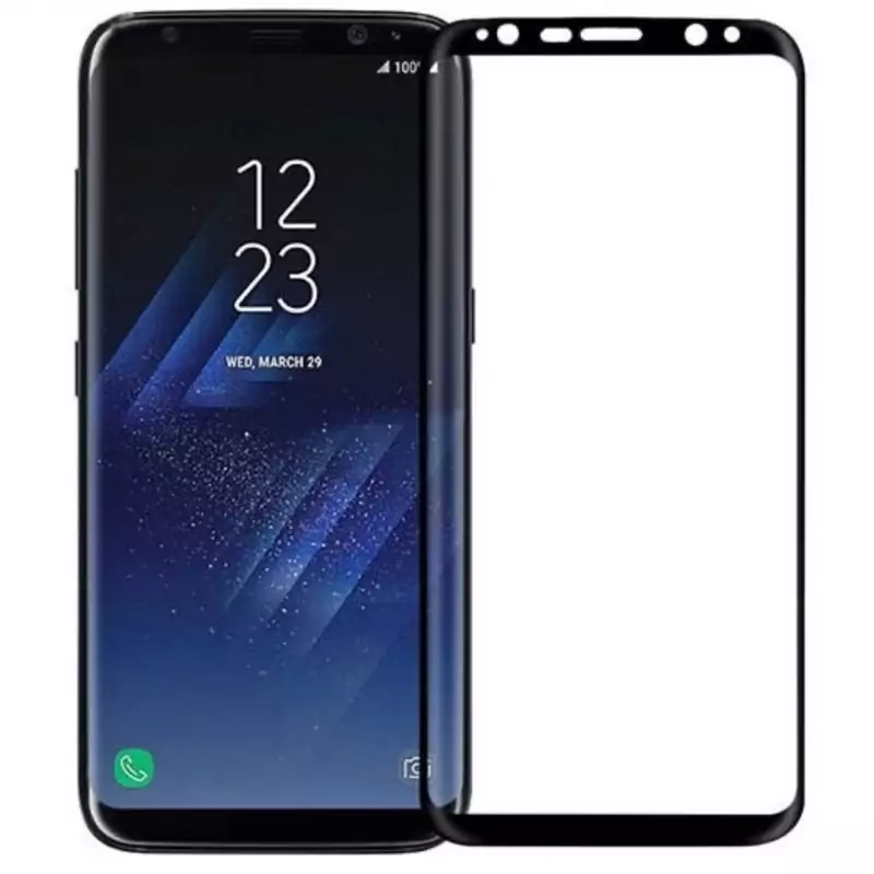 گلس فول چسب شفاف سامسونگ S8 Plus همراه اکسسوری
