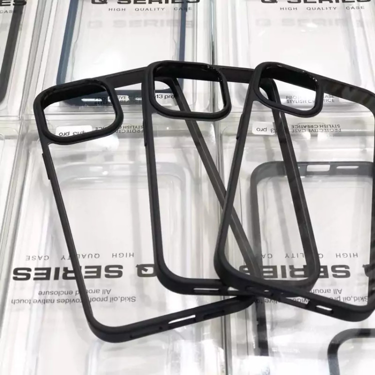 Magic mask Qseries قاب شفاف دور مشکی مناسب اپل iPhone 11promax