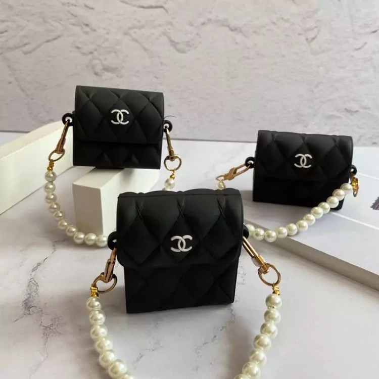 قاب کاور طرحدار chanel مشکی سیلیکونی مناسب ایرپاد اپل