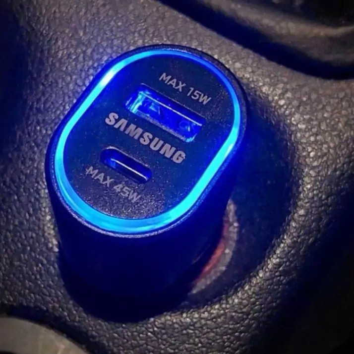 شارژر فندکی سامسونگ مدل Super Fast Charging به همراه کابل فست شارژ