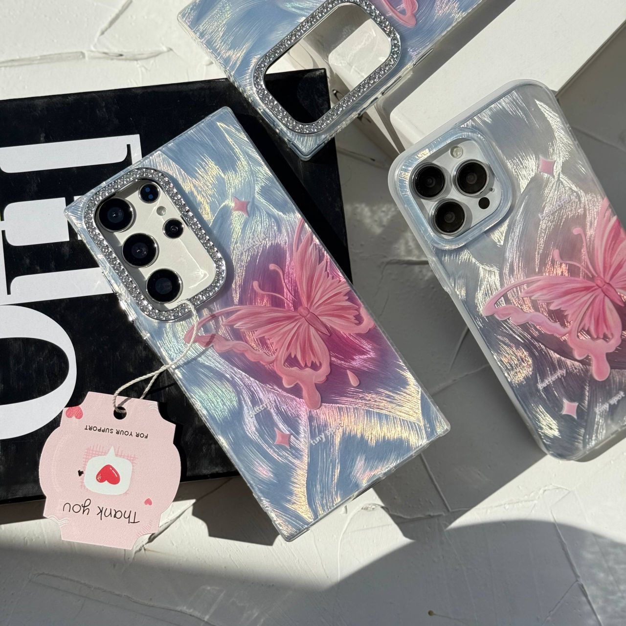 Pink Butterfly Case for iPhone Hamrah Accessory