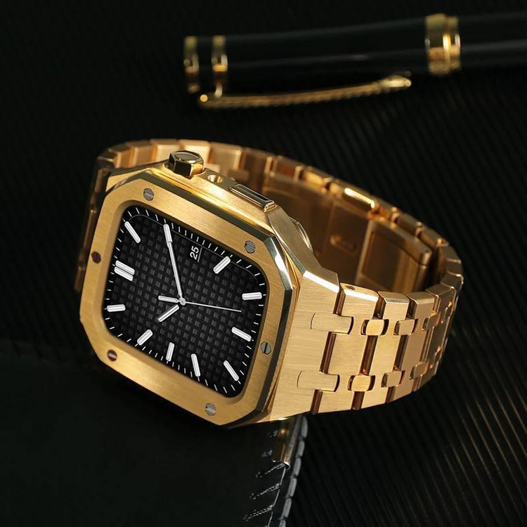 بند لاکچری گلدن استایل Apple Watch 46 همراه اکسسوری