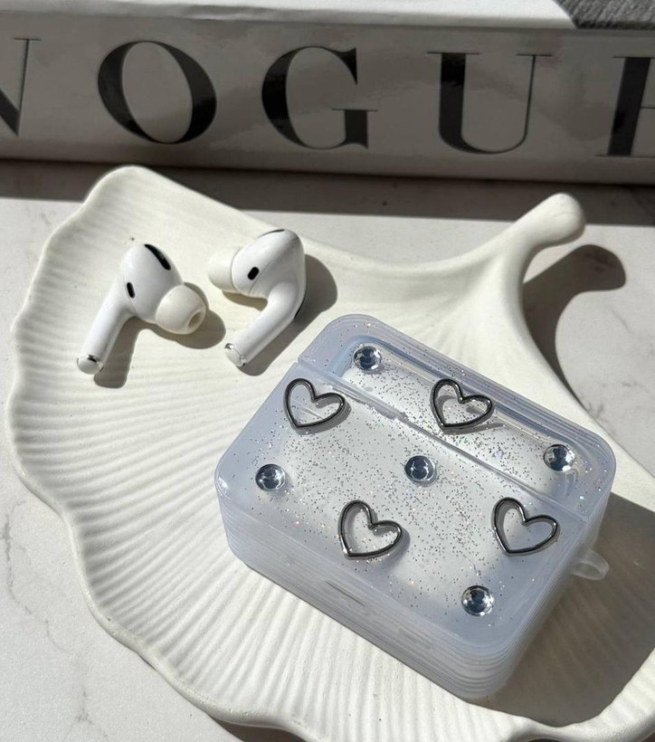 کیس ایرپاد شاین براق مناسب AirPods 1 و 2 همراه اکسسوری