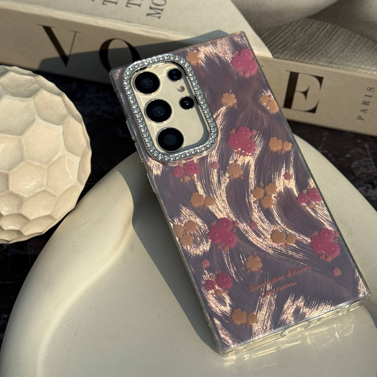 قاب Galaxy A54 گلدار بنفش روشن