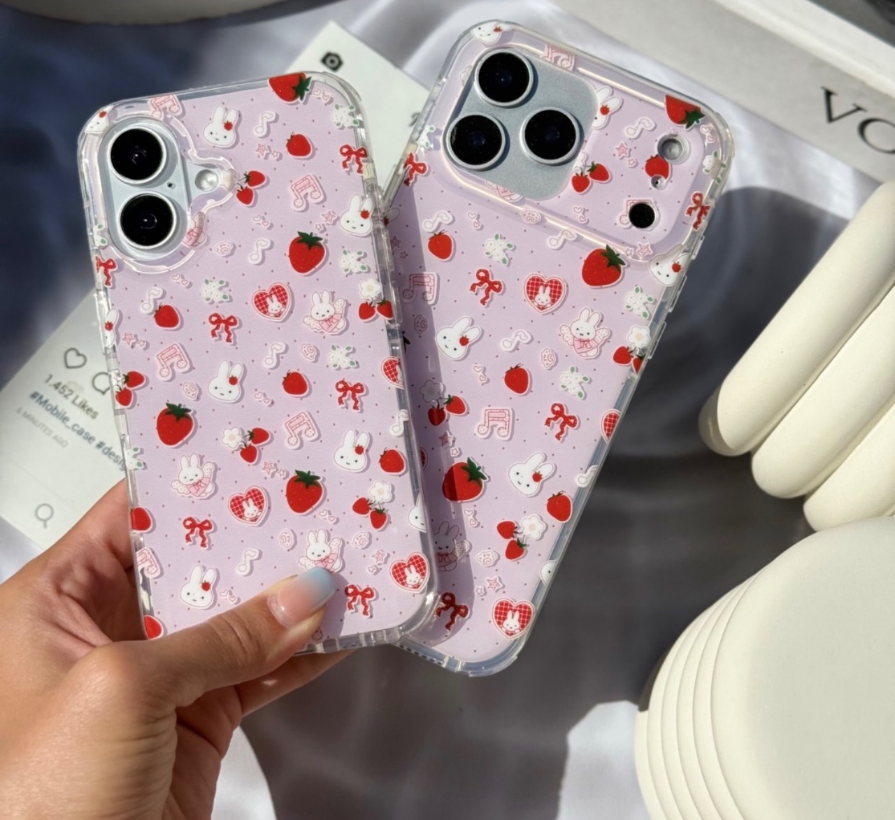 قاب گوشی آیفون مدل IMD Rabbit Strawberry خرگوش توت فرنگی موب جت