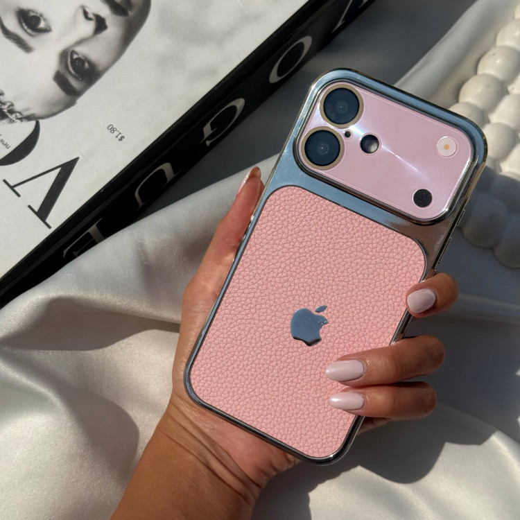 قاب آیفون طرح چرمی سفید