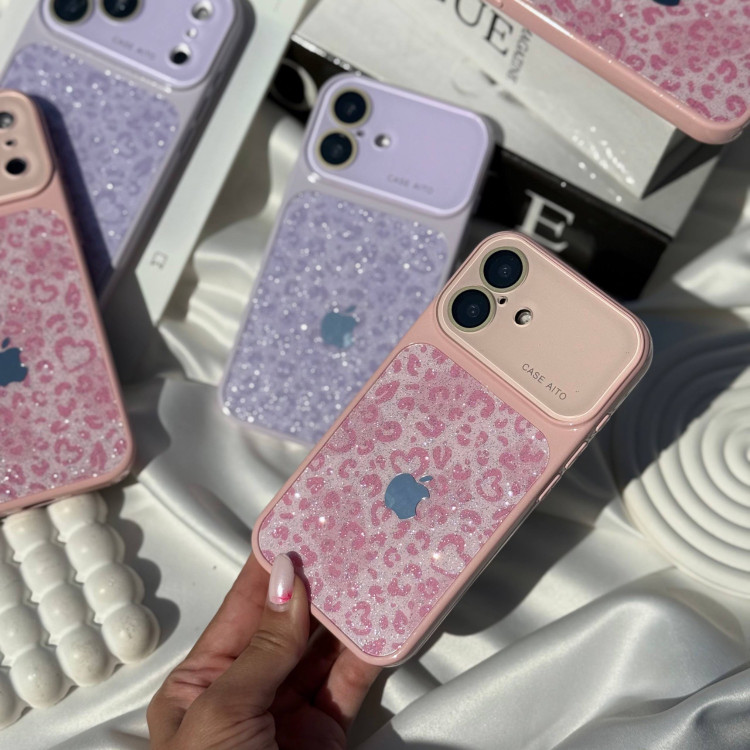 قاب Leo Lens glitter Pink برای آیفون 17 پرو